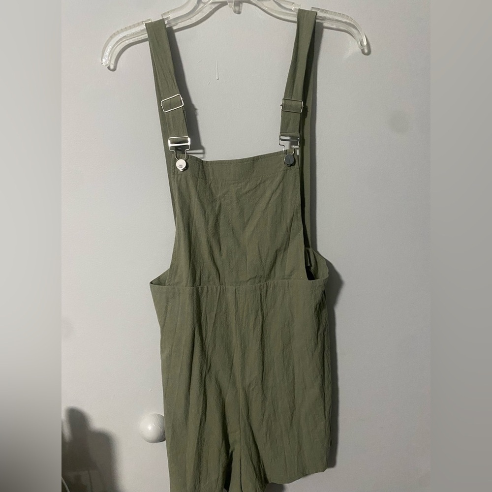 NWT Shein x Frenchy Olive Green Overalls